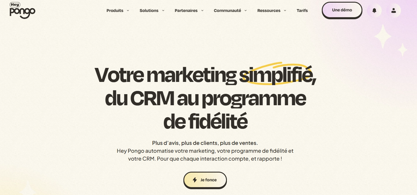 HeyPongo : une suite fidélité, CRM et SMS marketing