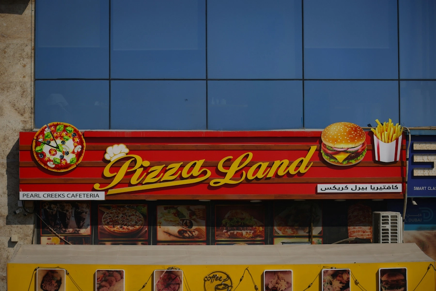 Publicité hors ligne pour restaurant affiche