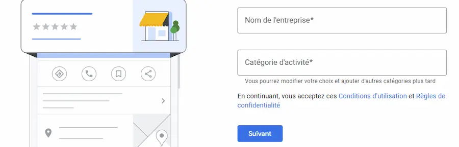 Choir un nom d'établissement pour créer une fiche Google Business Profile