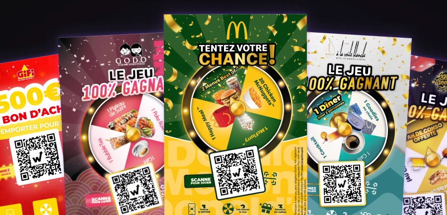 Le jeu concours 100 % gagnant avec QR code pour inciter les clients à laisser un avis