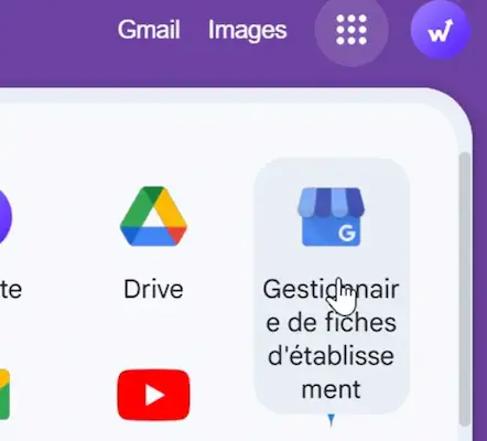 Accès aux gestionnaire de fiche d'établissement pour optimiser sa fiche Google Business Profile