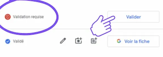 Demande de validation pour optimiser sa fiche Google Business Profile