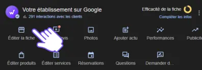 Editer la fiche pour optimiser sa fiche Google Business Profile