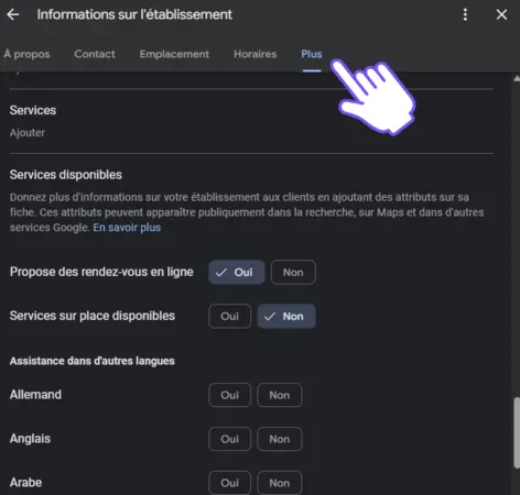 Modifier les attributs d’une fiche Google Business Profile pour l’optimiser