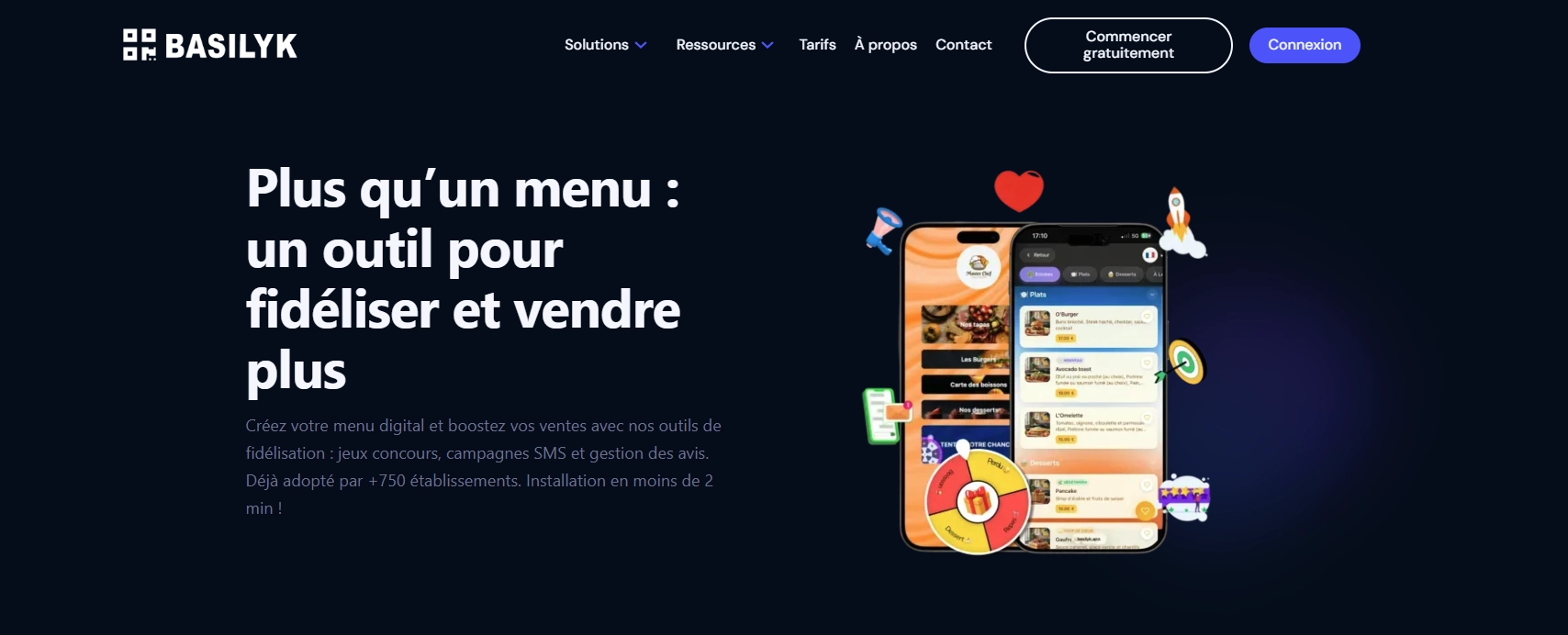 Basilyk : la plateforme phygitale « menu + jeux + fidélité »