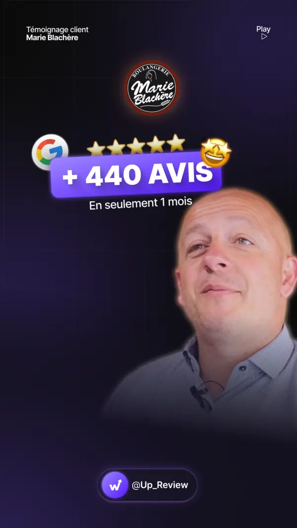 Témoignage vidéo d'Alexandre Beletti, franchisé Marie Blachère : +440 avis Google en seulement 1 mois