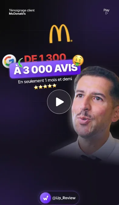 Témoignage vidéo du McDonald's de Pignan : de 1 300 à 3 000 avis en seulement 1 mois et demi