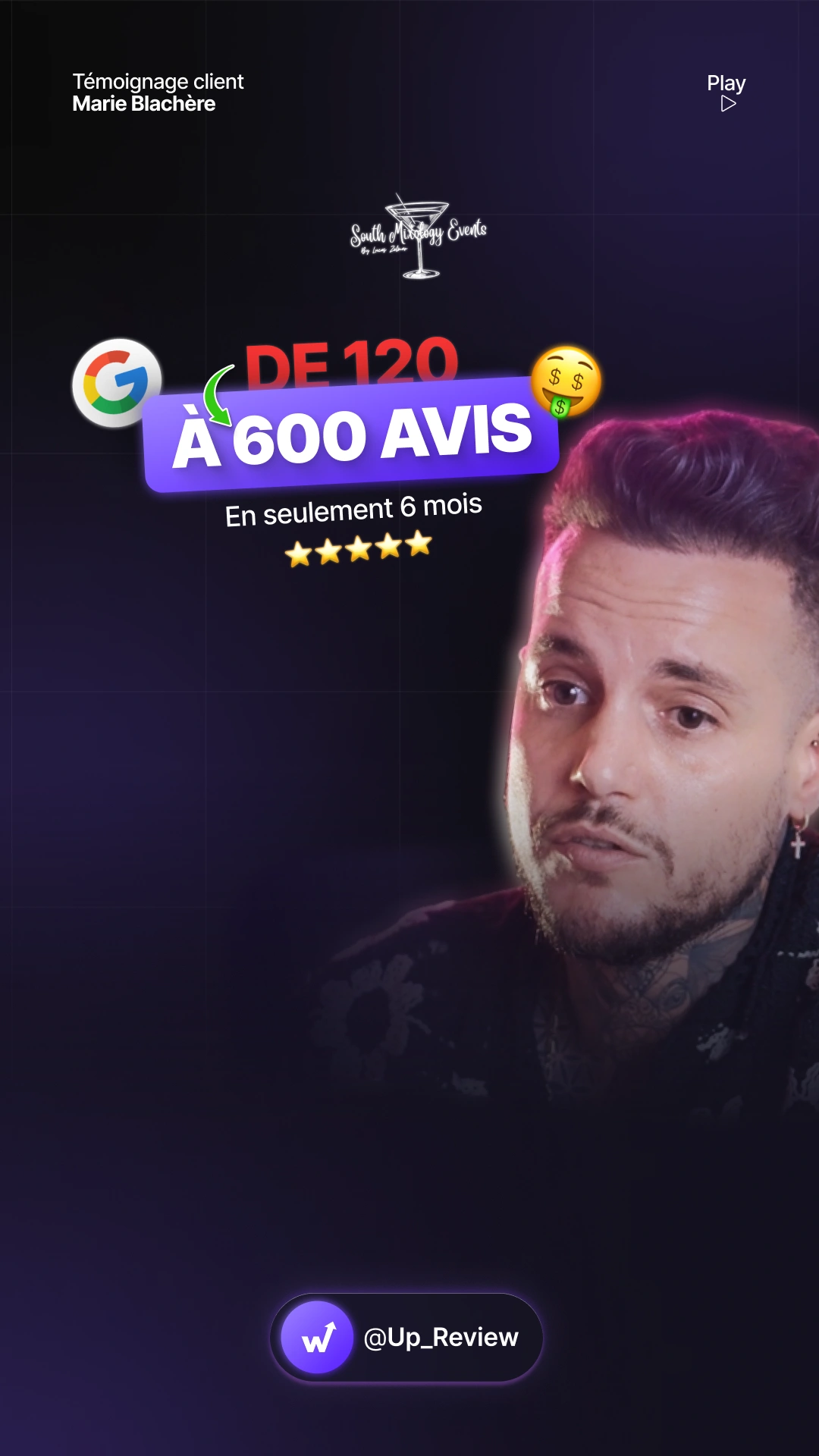 Miniature de la vidéo témoignage de South Mixology : de 120 à 600 avis Google en seulement 6 mois