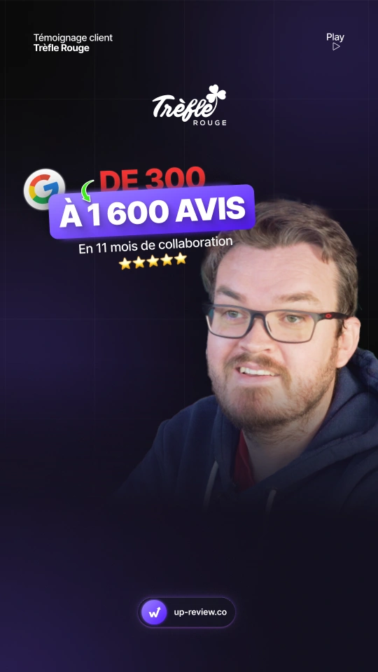 Miniature de la vidéo témoignage du Trèfle Rouge : de 300 à 1 600 avis Google en 11 mois de collaboration