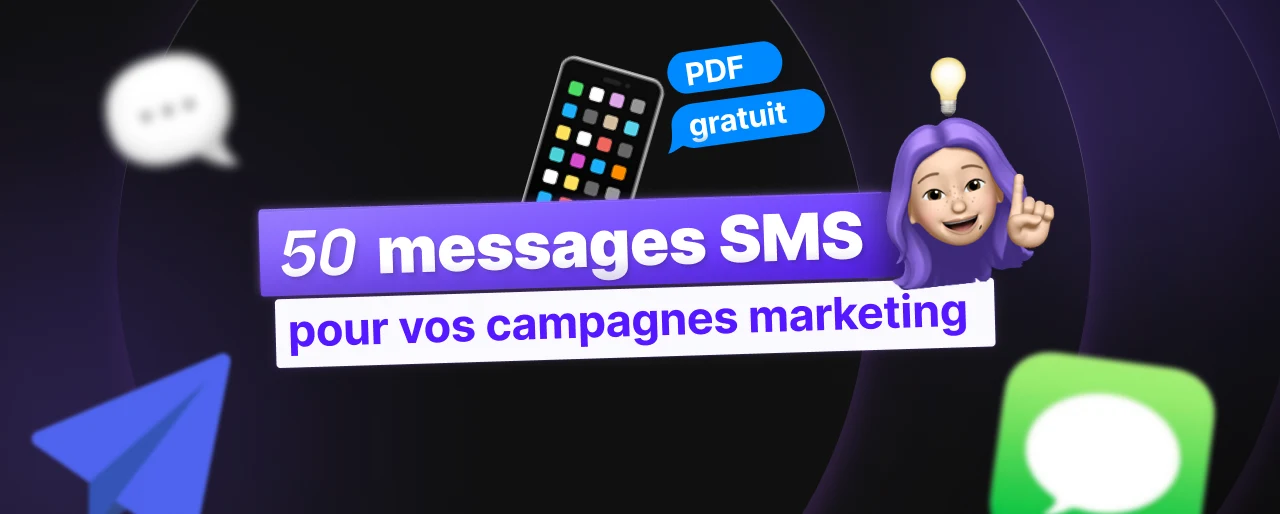 Couverture du PDF : 50 messages SMS pour vos campagnes marketing