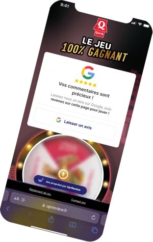 Ticket de caisse avec QR code du jeu concours